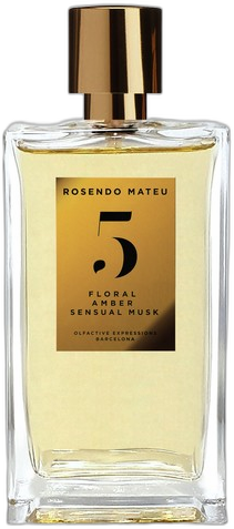 Frasco de Nº 5 Floral, Amber, Sensual Musk, Rosendo Mateu